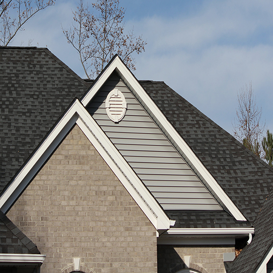 Elegant roof with gray shingles